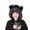 Black, variant on Girls Winter Hat Cute Reindeer Antlers Christmas Hats Windproof Snow Ski Skull Cap Comfy Warm Fuzzy Beanie for Cold Weather Size 4-10 Years