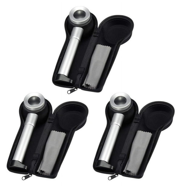 3piezas Probador de Plegable de Mano 45X Lupas de Metal Lupa de Contador de Hilo de Tela Lupa