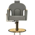 thumbnail image 2 of BarberPub Reclining Barber Chair with Adjustable Headrest, Hydraulic Pump Salon Hair Chair, 2 of 9