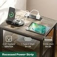 thumbnail image 4 of Nightstand with Charging Station, 27.6 Inch Bedside Table with Fabric Drawers, End Table with USB Ports and Outlets, Night Stand for Bedroom, 4 of 9