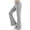 Gray, variant on Girls Flare Leggings - Seamless Yoga Pants with Cross High Waist, Bootcut Bell Bottoms for Girls Black 2-3Years
