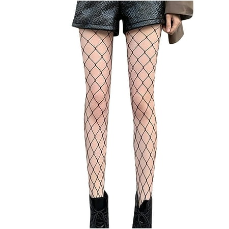

Hinvhai Clearance Women‘s Sexy Fishnet Soft Tights Lingerie Transparent Erotic Pantyhose Net Socks Black One size(One size)