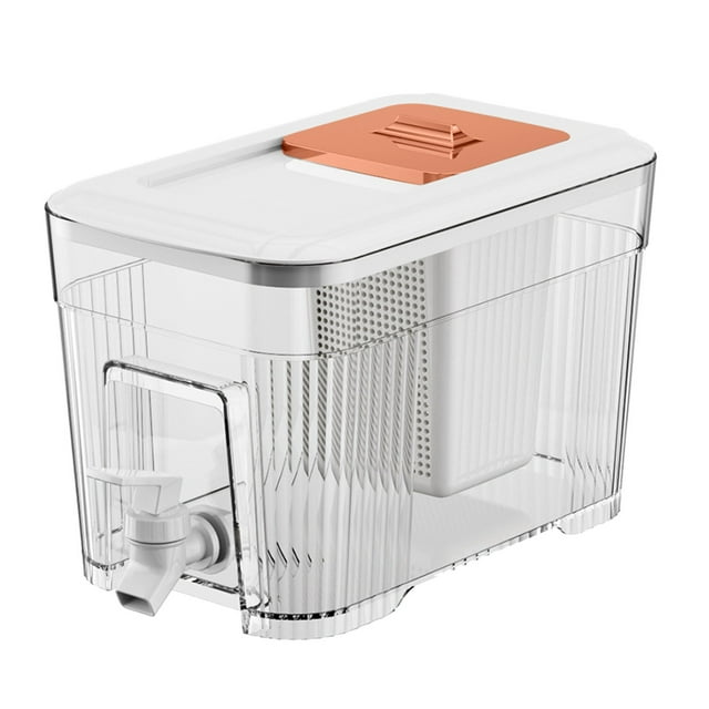 Cold Kettle With Tap Large Capacity Refrigerator Fruit Tea Drink Bucket High Temperature Resistance Light Cool Kettle Refrigerator Containers Food Storage Organizer Glass Refrigerator Storage