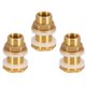 thumbnail image 2 of Conector de Mamparo de LatóN Macizo, 3 Juegos de Conector de Tanque de Agua de LatóN Macizo Macho de 3/8 Pulgadas Hembra de 1/2 Pulgada Roscado con Anillo, 2 of 5