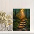 thumbnail image 2 of Qisvanset 12x16 Inch Misty Sunlit Forest Canvas Wall Art, Light Shadow Landscape Tranquil Woodland Decor, 2 of 8