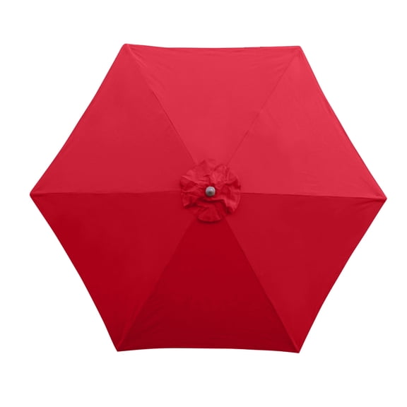 Covered Living 9ft Umbrella Replacement Canopy 6 Ribs in Red (Canopy Only)
