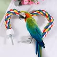 thumbnail image 6 of Colorful Bird Rope Perch Stand, Birdcage Swing Spiral Toys, Bird Bungee Rope Perches Toys Cage Accessories for Cockatiels Parrot Birds (60CM/23.6inch), 6 of 18