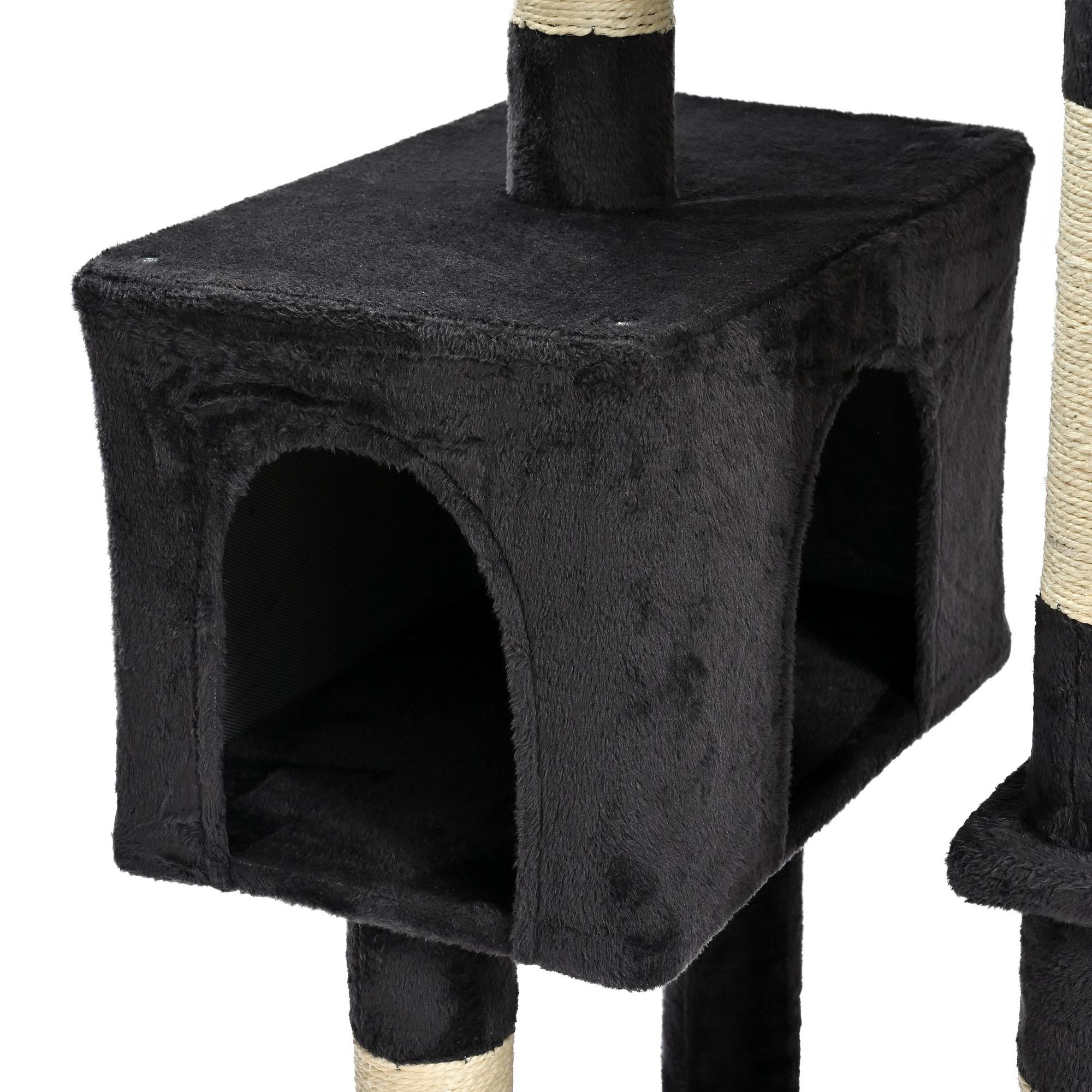 Vibrant Life Heavy Duty 8-Level 61" Cat Tree with Condo, Dark Gray