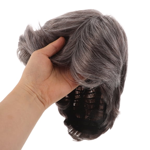 Tineasur Men's Short Light Grey Cosplay Wig, Synthetic Hair for Party, Stylish and 70-