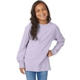 thumbnail image 5 of Hanes Kids' Garment Dyed Long Sleeve T-Shirt Future Lavender XL, 5 of 8