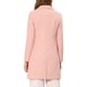 thumbnail image 3 of Abrigo largo de invierno de doble botonadura con solapa de muesca para mujer INSPIRE CHIC en color rosa, 3 of 6