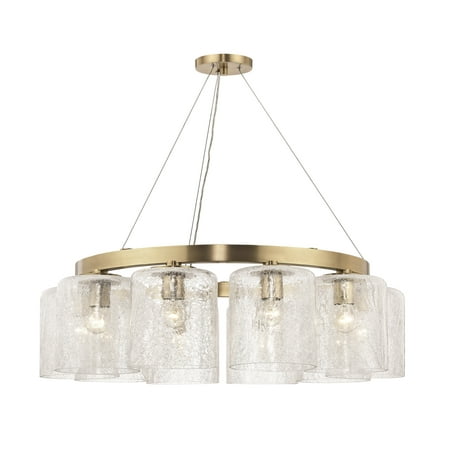 

Contemporary Ten Light Chandelier-Aged Brass Finish Bailey Street Home 116-Bel-2972752