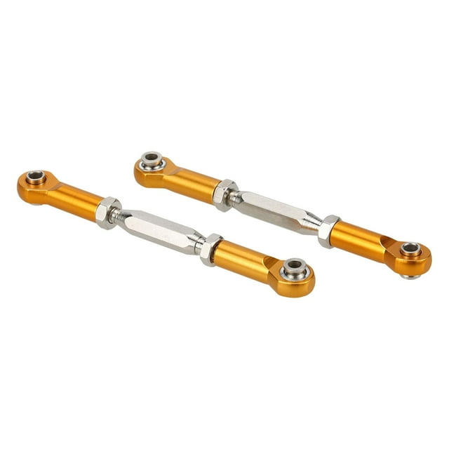Tensor de competición con extremos de varilla de aluminio mecanizado, paquete de 2, dorado