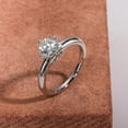 thumbnail image 4 of Oryn Jewelry 1.9 Ct Round Brilliant Cut Moissanite Ring – 14K White Gold Plated Band – Daily Wear Solo Moissanite Jewelry – Women's Engagement Ring, 4 of 6