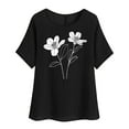 thumbnail image 5 of Lumivie Boho Summer Tops For Women Over 40 Dressy Tshirts Shirts For Women Short Blouses For Women Casual Petite Womens T Shirts Pack, 5 of 6