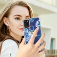 thumbnail image 4 of Allytech Galaxy A21s Case Cover, Soft TPU Back Cover with Ring Holder Stand Shockproof Anti-Scratch Slim Fit Bumper Phone Case for Samsung Galaxy A21s, Blue Flower, 4 of 4