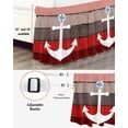 thumbnail image 3 of White Anchor Bed Skirt Costal Purple Red Brown Wood Grain Bottom Bed Skirts King Size 16 Inch Drop, Wrap Around Dust Ruffle&nbsp;Bedskirt with Adjustable Elastic Belt for Queen Size Beds, 3 of 7