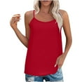 thumbnail image 2 of Itsame Short Shirt Sleeved Tops for Womens Solid Color Relaxed Round Neck T-Shirt Blouses Red Size M, 2 of 7