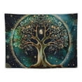 thumbnail image 5 of Creowell Moon Phase Tree of Life Tapestry Nature Flower Plant Butterfly Tapestries Boho Mandala Spiritual Tapestry Aesthetic Wall Hanging for Home Decor Bedroom Living Room Dorm Decor 40x30inch, 5 of 6