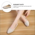 thumbnail image 3 of unbranded 1Par Femenino Beige Flats Con Punta Antideslizante Y Confortable, 3 of 8