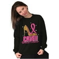 thumbnail image 4 of Crush Breast Cancer Cheetah Stiletto Women Plus Size Crewneck Sweatshirt Brisco Brands 2X, 4 of 5