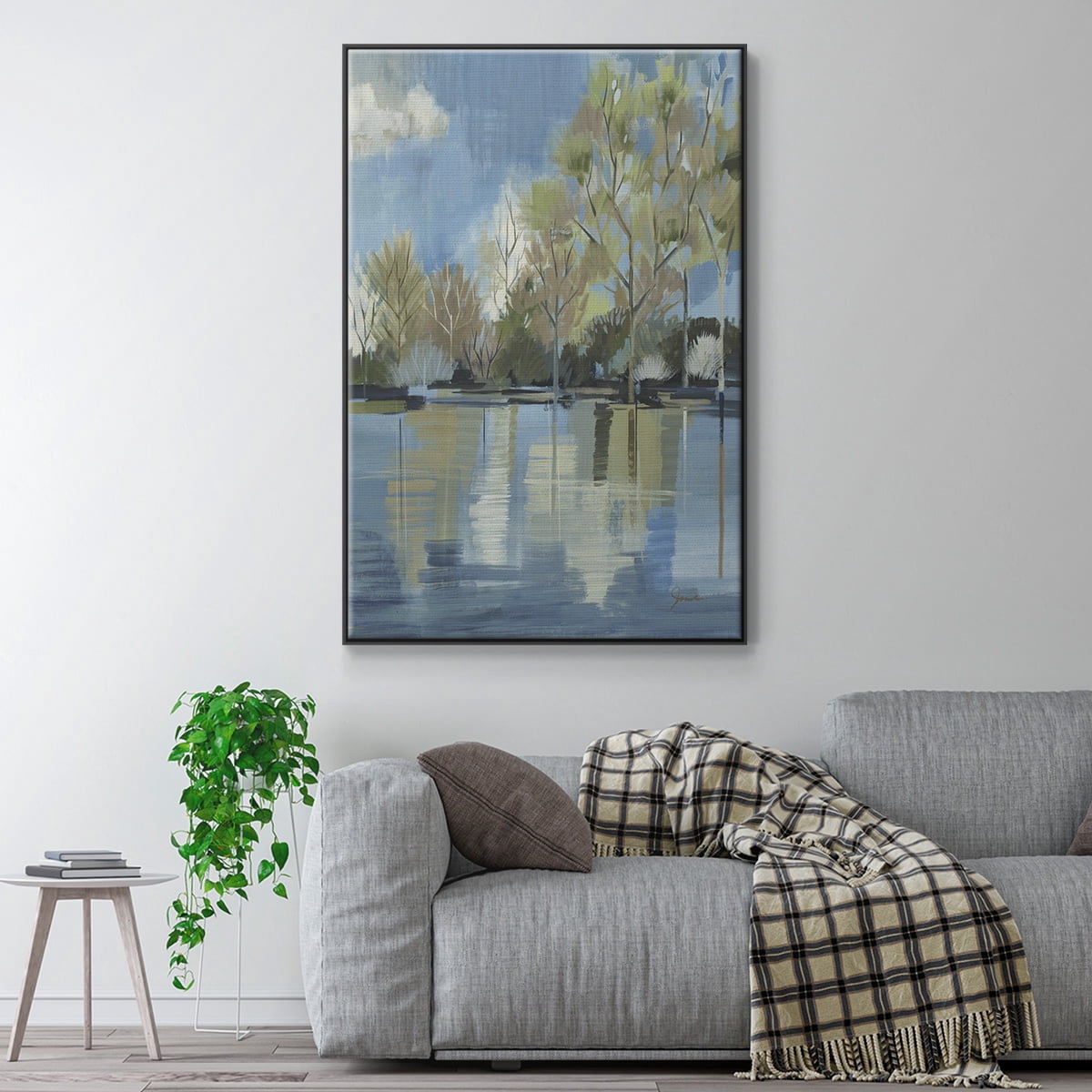 Enchanted Forest I Framed Premium Gallery Wrapped Canvas - Ready to Hang - 25 x 37 - Black Floating Frame