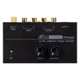 thumbnail image 3 of Preamplificador de fono para tocadiscos Preamplificador de fonógrafo DC 12V 1/4 "TRS Entrada RCA compacta, salida RCA Amplificador de tocadiscos para CUTICAT Preamplificador de fono, 3 of 8