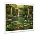 thumbnail image 3 of Designart "Showcasing Bamboo And Koi Pond I" Bamboo Picture Framed Wall Art Living Room, 3 of 5