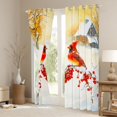 thumbnail image 3 of Manfei Cardinal Bird Curtains Pack of 2 (42x84 Each),Merry Christmas Curtains Blackout,Red Xmas Berry Bedroom Curtains For Kids,Microfiber Bedroom Decor, 3 of 6