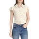 thumbnail image 1 of Blusa casual de cuello floral para mujer INSPIRE CHIC de manga corta con botones XL blanca, 1 of 5