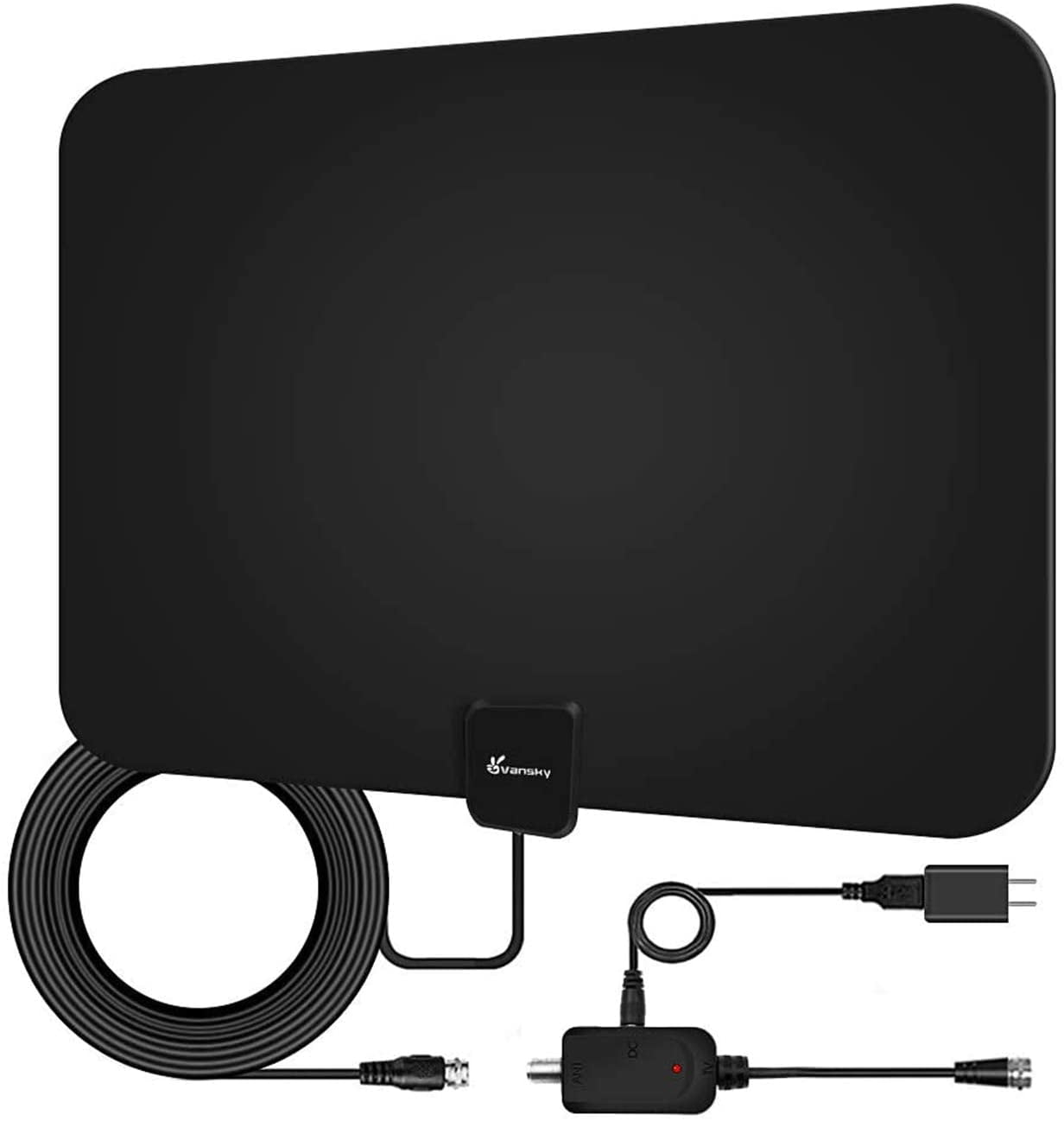 360° Reception Omni-directional Amplified Indoor/Outdoor HDTV Antenna Up 120Mile 