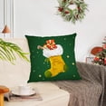 thumbnail image 3 of Merry Christmas Pillow Covers 16x16 Set of 4 Velvet Christmas Pillow Cases Red Green Xmas Holiday Throw Pillow Covers Soft Christmas Tree Cushion Covers for Outdoor Home Bed Sofa Couch(16 Inch), 3 of 6