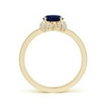thumbnail image 2 of ANGARA Natural Oval 1.55 ct Blue Sapphire and Diamond Halo Ring in 14K Yellow Gold for Women (Size-8x6mm) | September Birthstone, Anniversary, Jewelry Gift for Women | Natural Blue Sapphire Ring, 2 of 8