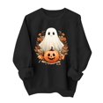 thumbnail image 2 of Trikvn Women's Vintage Fall Sweatshirts Halloween Ghost Pumpkin Print Pullover Tops Long Sleeve Crewneck Casual Activewear Loose Fit Holiday Graphic Shirts, 2 of 6