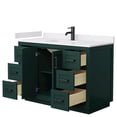 thumbnail image 3 of Wyndham Collection Miranda 48" Wood Single Bathroom Vanity in Black/Green, 3 of 6