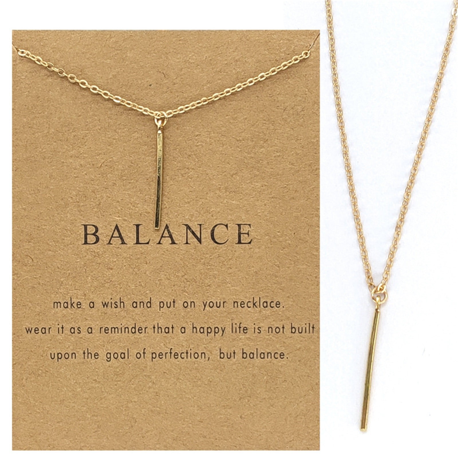 uikmnh Ladies Card Necklace European And American Retro Gift Girlfriend Blessing Card Necklace With Buckle