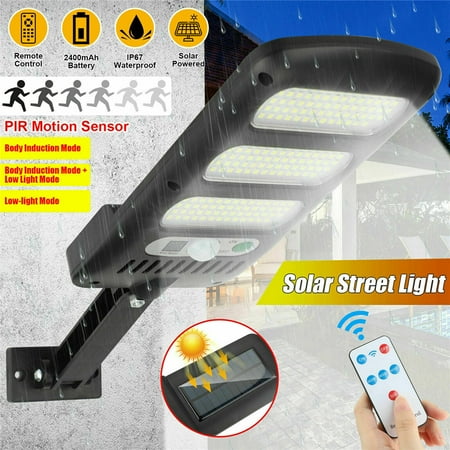 

Yesfashion 213 Smd Led Outdoor Solar Wall Lamp Ip67 Weatherproof Pir Motion Sensor + Light Sensor Remote Control Light For Sidewalks Gardens