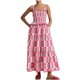 thumbnail image 1 of Vestido de Verano para Mujeres sin Mangas Dulce Fresco Floral Impreso Casual Cuello en V, Poliéster Ligero para Uso Diario Y de Fiesta, 1 of 1
