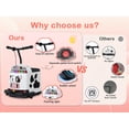 thumbnail image 5 of TOKTOO 12V Ride on Toy for Kids Aged 4-8 w/ Storage Space, Colorful Lights, Creative Stickers, MP3, Electric Ride on Scooter-Cow White, 5 of 13