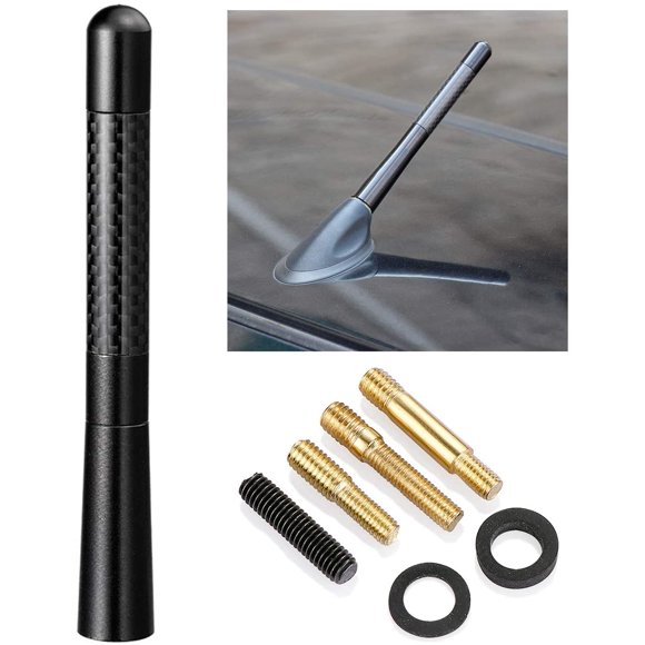 Bingfu Vehicle Antenna Mast Carbon Fiber Stubby Car Antenna Truck Antenna Replacement Compatible with Toyota Tundra