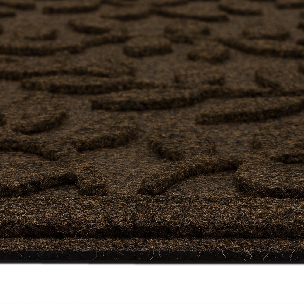 (4 pack) Mainstays Brown Rambling Vine Utility Polyester Outdoor Doormat, 24" x 36"