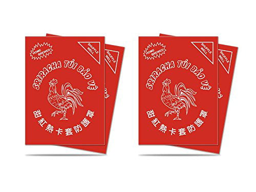 2x50ct Bundle 100 Ultra Pro SRIRACHA Deck Protectors Sleeves Red Standard Size MTG