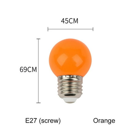 

Durable SMD 2835 Lamparas Home Decor E27 B22 Colorful Light G45 Lamp LED Bulb ORANGE E27