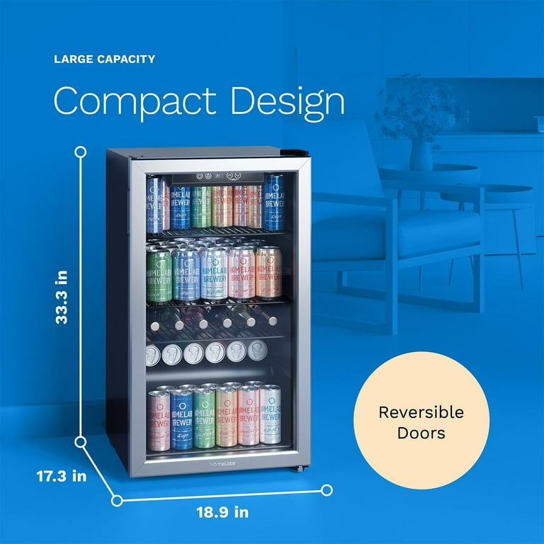 HOmeLabs HME030065N Beverage Refrigerator and Cooler 120 Can