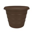 thumbnail image 2 of HC Companies Aspen 20 Inch Round Planter, Chocolate Brown (2 Pack), 2 of 4