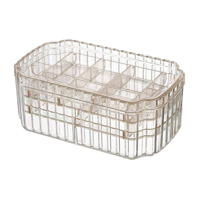 Earring Display Case 3 Layer Jewelry Organizer Jewelry Display Holder Removable Clear Golden
