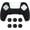 Black, variant on PlayVital Pure Series Dockable Model Anti-Slip Silicone Cover Skin for ps5 Controller, Soft Rubber Grip Case for ps5 Wireless Controller Fits with Charging Station with 6 Thumb Grip Caps - Black