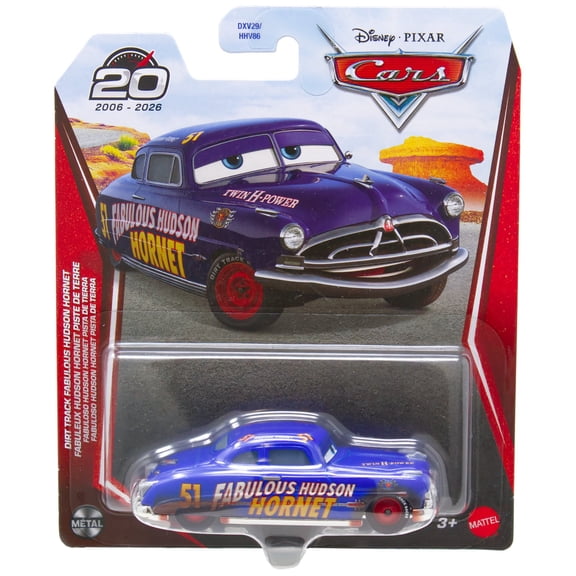 Disney / Pixar Cars Metal Dirt Track Fabulous Hudson Hornet Diecast Car