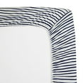 thumbnail image 6 of American Baby Company 2 Pack 100% Natural Cotton Fitted Pack and Play Sheets 39" x 27" - Soft & Breathable Pack N Play Sheets for Playard & Mini Crib Mattress, Navy/Grey Sport Stripes, for Boy & Girl, 6 of 6