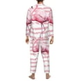 thumbnail image 5 of Bingfone Men'S Pajama Set 2 Piece Loungewear Pjs, Long Sleeve With Pajama Pants-Flamingo, 5 of 9